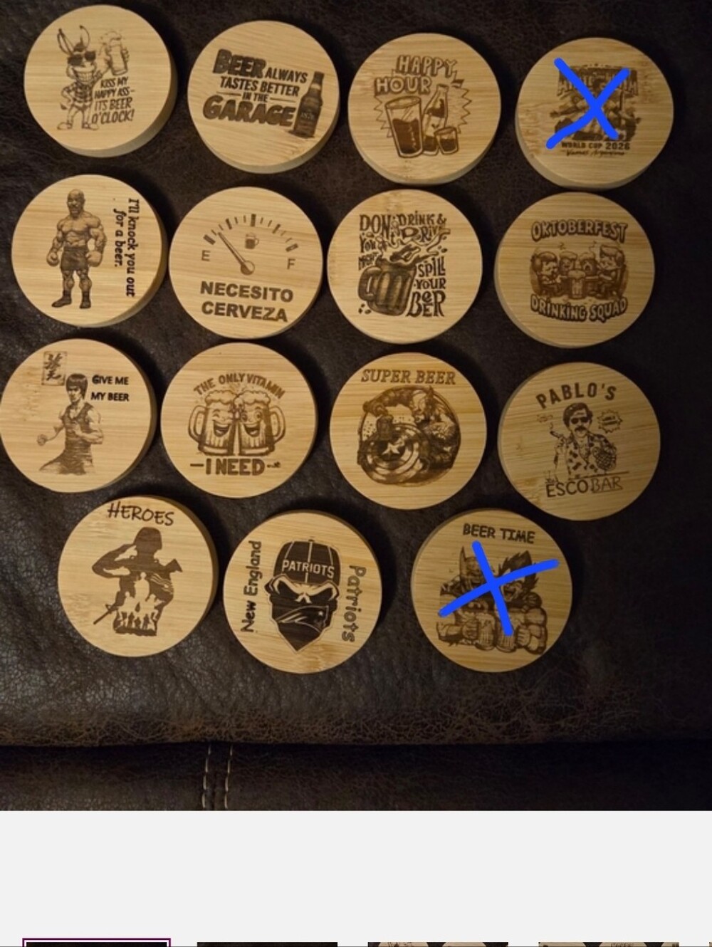Bottle Opener Magnet
 Engraved Round